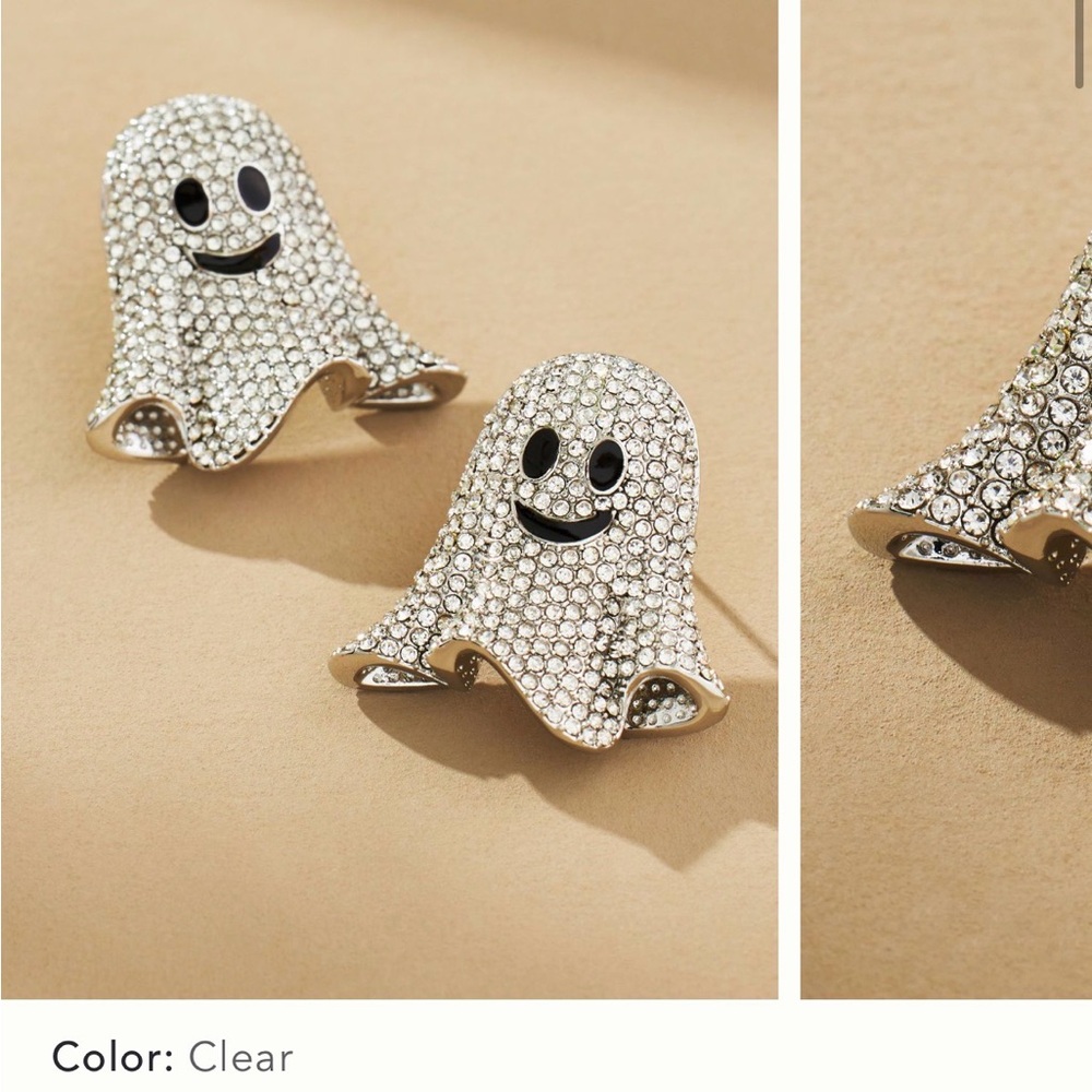 Anthropologie Silver Ghost Earrings